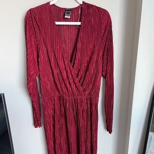 Red Silk Maxi Dress